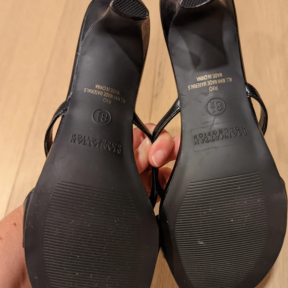 Black Women's Kitten heels with beaded accent - Picture 3 of 9